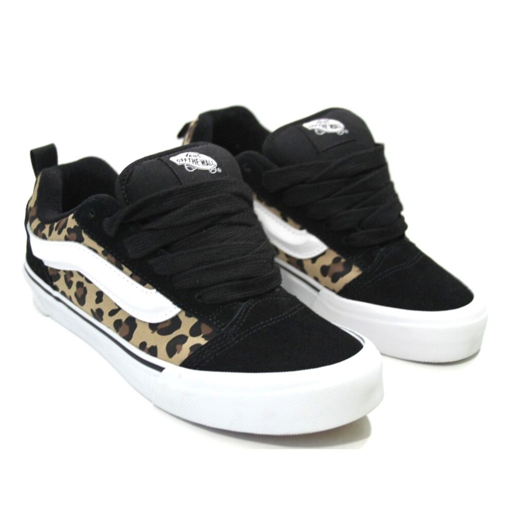 Vans Knu Skool VN000D2TY49 Leopard Brown Black Unisex Sneakers Youth Size 5.5